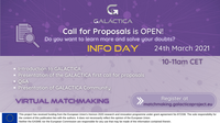 GALACTICA organized the Info Day for the first call for proposals together with its 1st Matchmaking event last March 24th!