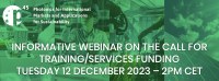 PIMAP4Sustainability launched a new call to fund training/services, with Informative Webinar on 12 December