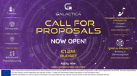 The 1st Open Call of the GALACTIVA project with 1.2M€ of direct support to SMEs is now open. Info-day and matchmaking event on 24th of March 2021 - Registration open!